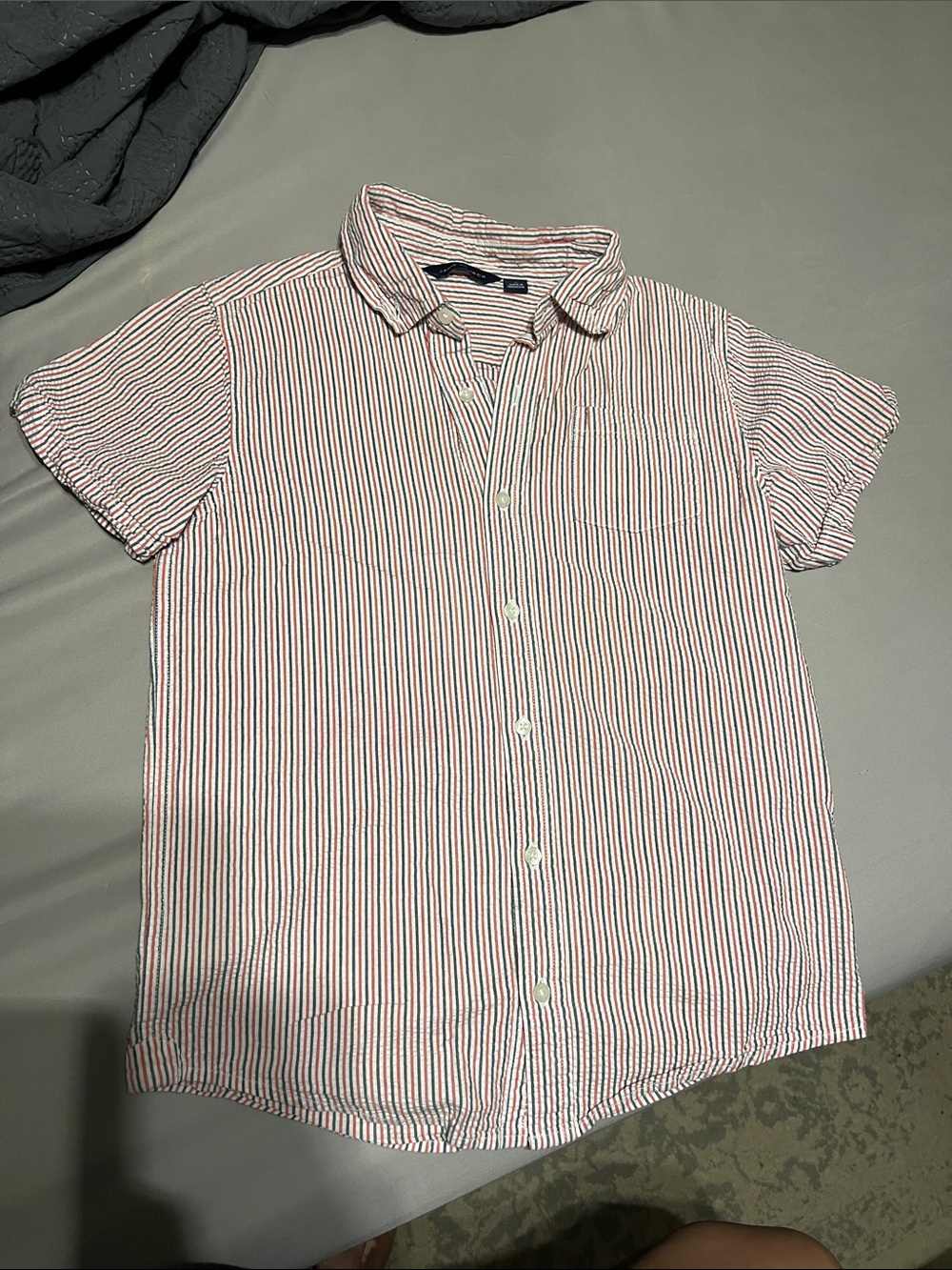 Kids Short-Sleeve Button-Up Shirt